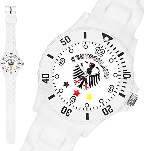 Taffstyle® Fanartikel Silikon Armbanduhr Gummi Trend Watch Quarz Fan Uhr mit Fussball Weltmeisterschaft WM & EM Europameisterschaft 2016 Länder Flaggen Style