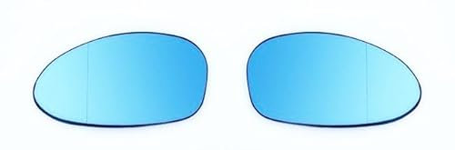 Spiegelgläser Links+Rechts Asphärisch Blau Set