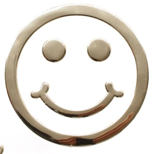 Aufkleber Sticker Silber Chrom 3D Emblem SMILEY Emoji Auto Motorrad DZ-28S