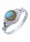 mantraroma Ring Damen Silber 925 Labradorit blau Boho
