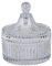 Lusons Red Cherry Dome Shape Glass Sugar Serving Bowl with Lid (Meticulously Designed: Crystal Clear : Soda- Lime Glass)