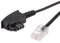 ecabo 10061 1m TAE-F Stecker auf RJ45-Stecker Anschlusskabel – Routerkabel – VDSL/DSL – Direktanschluss von DSL-Routern an die Telefondose – Flachkabel für Alle Router und Modems – schwarz