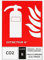 Panneau pictogramme extincteur CO2 125 X 190
