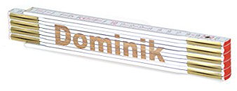 Zollstock mit Namens-Gravur zum auswählen - Name - Lasergravur - personalisiert - Geschenk - Mann - Vatertag - Geburtstag, Zollstöcke Namen:Dominik