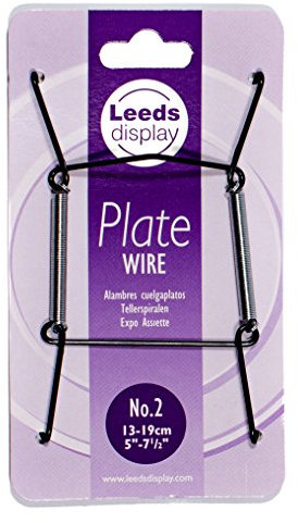 Leeds Display : PW20BKL : Wire Plate Hanger No.2 : Black : 13-19cm, 5-7.5 Inch