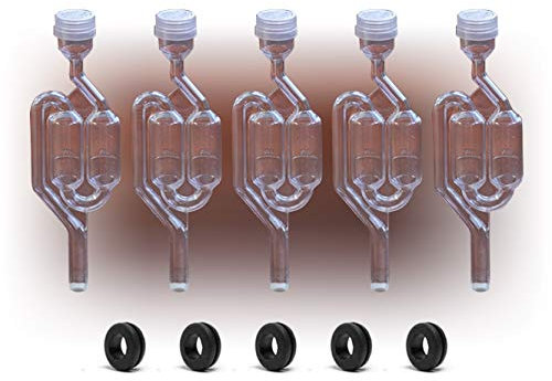 5 x Airlock S-Bubble tipo con ojales
