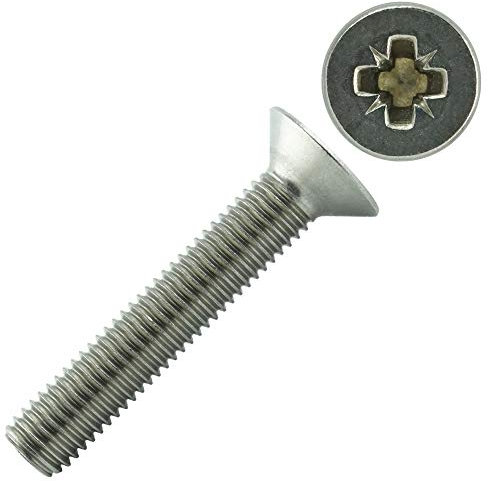 Eisenwaren2000 | M2,5 x 20 mm Senkkopfschrauben mit Kreuzschlitz Z (20 Stück) - DIN 965 - ISO 7046 Senkkopf Schrauben - Gewindeschrauben - Vollgewinde - Edelstahl A2 V2A - rostfrei