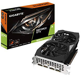 Gigabyte GeForce GTX 1660 Ti OC 6G 192 Bits GDDR6 DisplayPort 1.4 HDMI 2.0B avec système de Refroidissement Windforce 2X Gv-N166TOC-6GD