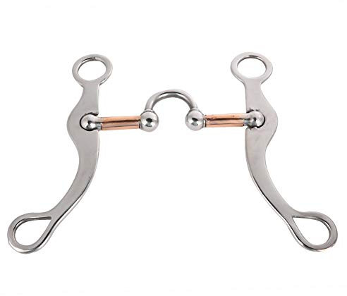Western Horse Snaffle Stainless Kupferrolle mit niedrigem Hebel aus Stahl mit losem Maul Snaffle Bit mit KupferwicklungGebisse