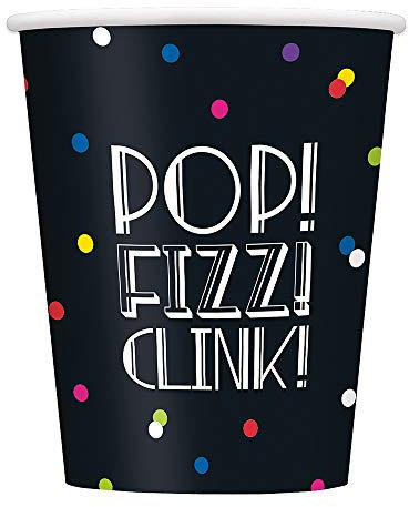 New Year Neon Dots Becher, 8 Stück