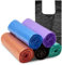 Knemksplanet Lot de 5 rouleaux de 100 sacs poubelles avec poignée de 10 litres pour salle de bain, cuisine, pique-nique, bureau, chambre, voiture