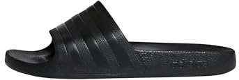 adidas Unisex Adilette Aqua Slides Schiebe-Sandalen, Schwarz/Schwarz/Schwarz, 47 EU