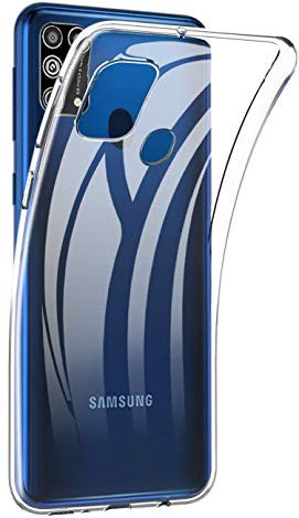 Captor Cover Trasparente per Samsung Galaxy M31, Custodia TPU in Silicone Flessibile Morbida e Sottile, Protezione Full Body con Bordo Rialzato per Schermo e Fotocamera
