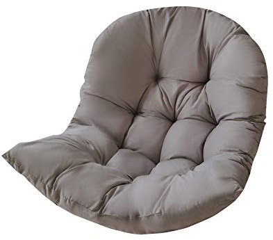 Hängesessel Kissen, Schaukel Hängendes Ei Rattan Stuhl Kissen Garten Patio Kissenbezug Auflage Für Polyrattan/Rattan Hängeschaukel, Hängekorb, Schaukel Korb, Rückenkissen (Grau)