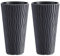 URBNLIVING Stunning Sandy Slim Large Plant Pot Flower Planters Indoor Outdoor Garden (Anthracite, 2)