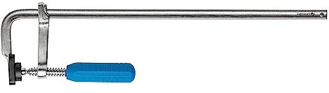 HÖGERT TECHNIK - Schraubzwingen Spannweite 450mm x 80mm F-Klemmen Edelstahl Zwinge, Spannkraft 200kg, Clamps Präzises Fixieren Von Holzwerkstücken Weldinger Spannwerkzeug