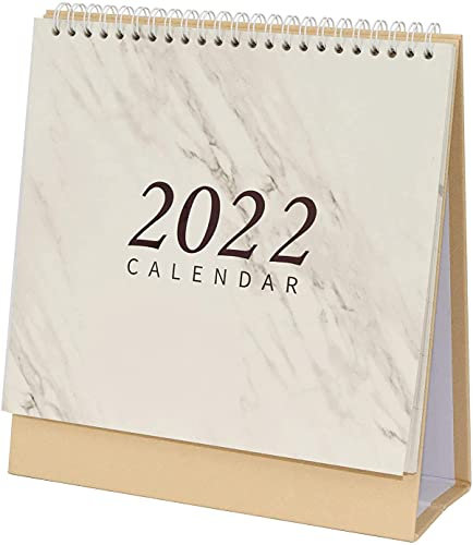 Marmor 2021-2022 Tischkalender 2022 Stehkalender Monatsplaner Tischkalender mit To-Do-Liste Notizen Seite Schreibtischzubehör für Zuhause, Büro N Schule