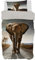 BrandMac ApS Elefant Bettwäsche-Set Baumwolle, Bettbezug 140x200 cm + Kissenbezug 65x65 cm