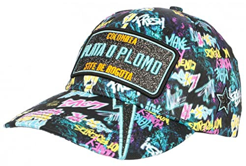 Plata o Plomo Kappe Blau und Schwarz Strass Baseball Kollektion Capsule – Unisex, blau, Einheitsgröße