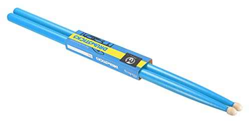 PATIKIL Acero Legno Bacchetta Anti Scivolo Tamburo Bacchetta 7A Blu 1 Coppia per Batteria Musicale Strumento Percussioni