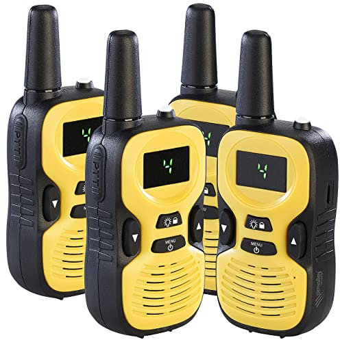 simvalley Communications PMR446-Funkgerät: 4er-Set Walkie-Talkie-Funkgeräte, 8 Kanälen, 446 MHz, 2 km Reichweite (UHF-Sprech, Geräte für PMR-Funk, Überwachung)