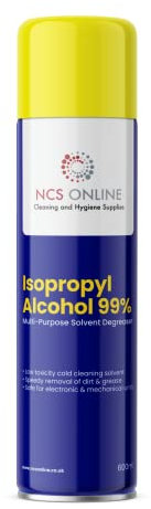 NCSONLINE Isopropyl Alcohol 99.9% Aerosol Spray | Multi Purpose Solvent Cleaner 600ml