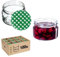KADAX 100st Einmachgläser 250 ml, Marmeladengläser mit Twist-Off Deckel fi82, Dessertgläser, Luftdicht & Spülmaschinenfest, Dickwandiges Glas, Auswahl an Schraubverschlüssen (Grün kariert)