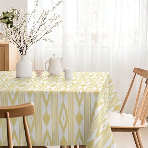 Martina Home Harzbeschichtete Tischdecke Inseln, 260 x 140 cm, Gelb
