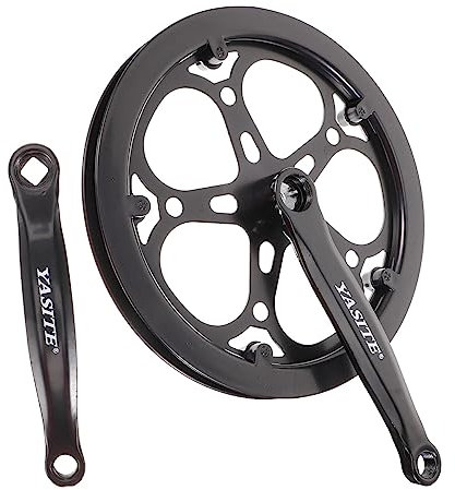 OHPHCALL Pédalier De Vélo Monoplateau Noir avec Manivelle Et Pignon Métallique Accessoire pour VTT