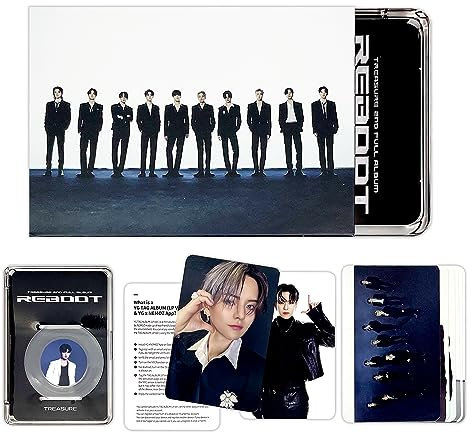 TREASURE - 2ND FULL ALBUM [REBOOT] (TAG Ver - WHITE Ver.) Sleeve + Case + Tag LP + Photocards + Group Photocard + Selfie Photocard + Front&Back Photocard + Manual Paper + 5 Extra Photocards