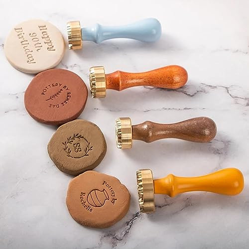 Personalisierte Keramik Stempel, Benutzerdefinierte Stempel für Ton, Handgemachte Signaturen Stempel für Keramik, Personalisierte Marke für Keramik