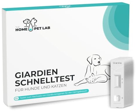 The Home Pet Lab 10 x Giardien Schnelltest Hund & Katze - Giardien-Test zuverlässig als Test bei Darmparasiten und Durchfall - Für Hunde & Katzen bei Giardia (10 x Test)