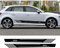 LeLeD Karosserie Kofferraum Dekoration Aufkleber Taille Linien Aufkleber Tür Seitendekor Aufkleber für Audi Q3,A-Black