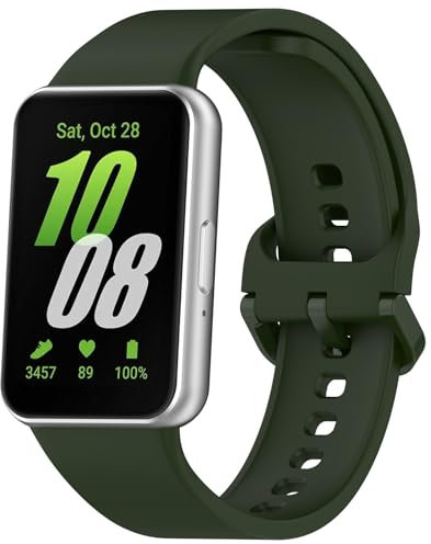KUTEWEU Cinturino Compatibile con Samsung Galaxy Fit 3 [SM-R390] Watchband, Cinturini di Ricambio in Silicone Sport per Samsung Galaxy Fit 3 Smartwatch (Verde)