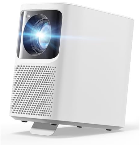 Emotn N1 Mini Beamer, Nativem Tragbaren 1080P Projektor,Full HD, 5G-WLAN und Bluetooth 5.0, Autofokus, Automatischer Trapezkorrektur, 120-Zoll-Bild (weiß)