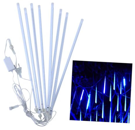 Yardenfun 20 8 Meteorschauer Regenlichter Meteorlichter Meteorschauer 30cm Led Weihnachtslicht Weihnachten Eiszapfen Tropfen Lichter Meteorschauer Regenrohre Laternenpfahl Weiß Fernbedienung