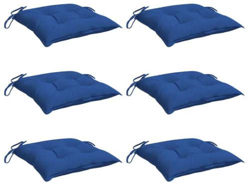 vidaXL Coussins de Palette Lot de 6 Bleu 50x50x7 cm Tissu Oxford, Coussin, Coussin de Chaise, Coussin de siège, Coussin d'extérieur, Coussin de canapé