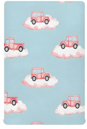 Auto-Bettlaken, dehnbar, tragbar, für Babys, Kleinkinder, atmungsaktiv, weich, für Kinderbetten, für Mädchen und Jungen