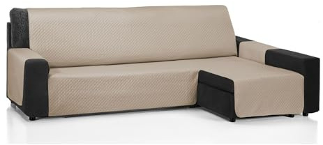ECOMMERC3 Sofabezug Chaise Long 280 cm, geeignet für Chaise Long Eckteil rechts und Links – Sofabezug Chaise, lang, verstellbar, Farbe Leder
