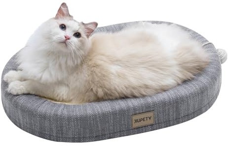 Jiupety Sisal-Kratzbett für Indoor-Katzen, 61 cm, extra große Kratzmatte, ovales strapazierfähiges Kratzbrett und Lounge, 3-in-1-Katzenbett bis zu 9 kg, Grau
