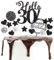 DazzJoy Tortendeko 30 Geburtstag Männer Frauen,30 Geburtstag Deko Schwarz,30 Geburtstag Deko Torte,Torten Deko Geburtstag 30,Geburtstagsdeko 30,30. Geburtstag Deko Kuchen,Cake Topper 30 Geburtstag