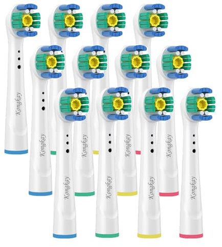 Chiinet Generic Ersatz-Zahnbürstenköpfe, kompatibel mit Oralb 3D Pro White Elektrische Zahnbürsten, Zahnbürstenköpfe Nachfüllungen für Oralb Special Whitening, 12 Stück