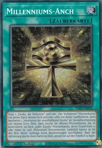 INFO-DE053 - Millenniums-Anch - Secret Rare - Deutsch - 1. Auflage - The Infinite Forbidden - mit LMS Trading Fieldcenter-Karte Yugioh