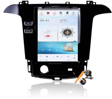 4gb+64gb,Android 13.0 Autoradio Stereo Navi mit 4G WIFI DSP SWC Carplay für Ford S-Max Galaxy 2007-2015 Sat GPS Navigation 12.1 zoll Multimedia Video Player FM BT Receiver