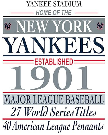 TnT Prints New York Yankees Poster, New York Yankees New Wall Decor, New York Yankees Prints, Baseball Poster, MLB Poster, NY Yankees Poster, NY Yankees Decor – Set von 1 (11 x 14) – ungerahmt