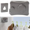 Domigard Tendedero retráctil, 5,1 m, tendedero de pared, ahorra espacio, de acero inoxidable, para interiores y exteriores, cuerda de ropa ajustable invisible (gris)