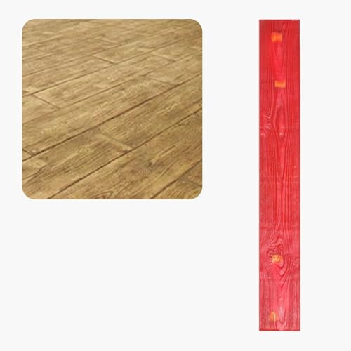 UrbanUp Concrete Moulds Chiseled Wood Grain Concrete Floor Stamp Mold Mat, Flexible Concrete Stamping Mats, Outdoor Slate Concrete Stamps Seamless for Cement Paths