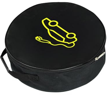 Starthilfekabeltasche für Autobatterie – Auto-Werkzeug-Aufbewahrungs-Organizer für Elektrofahrzeuge, EV-Ladekabel-Aufbewahrungstasche, feuerhemmende EV-Ladekabel-Tasche, lange Leistung, runde