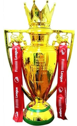 JHRFU Goldener Fußball-Champion-Pokal Barclays Cup Englische Liga Meisterschaft Trophäen Premier Fußball Resin Replik Fan-Souvenir Sammlerstück Club Deko für Zuhause,32cm