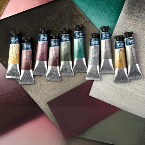 Mypaperworld Granulation Rosa Gallery Aquarellfarben Set, 10 ml x10 Tüben